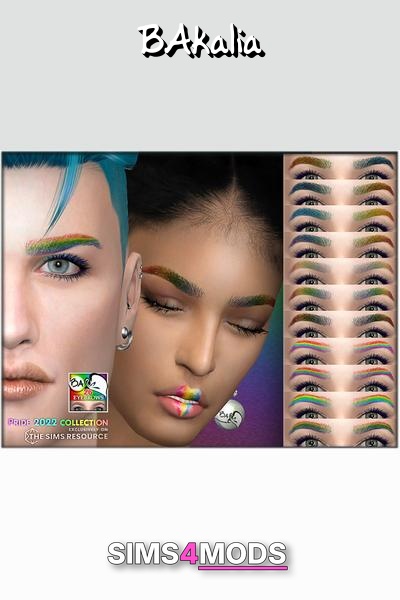 Pride 2022 Eyebrows - Rainbow gradient, natural shades, fierce brows.