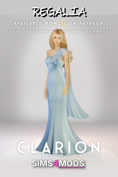 Clarion Gown - Ethereal cerulean wedding gown