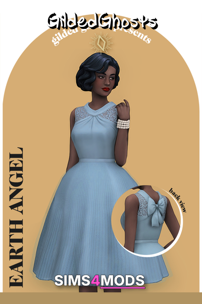 Earth Angel Party Dress - Sky-blue, vintage, formal dress.