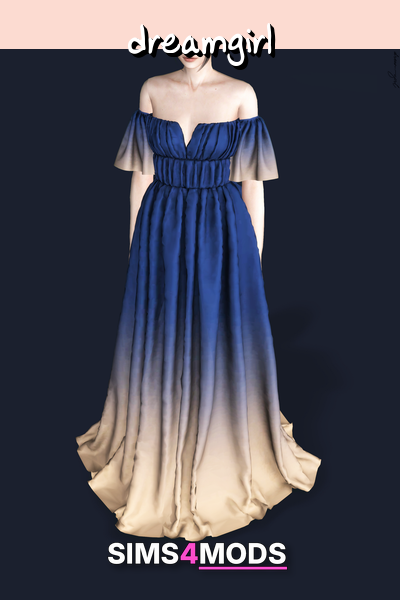 Gradient Gown Fixed - Ethereal, ombré gown, belle