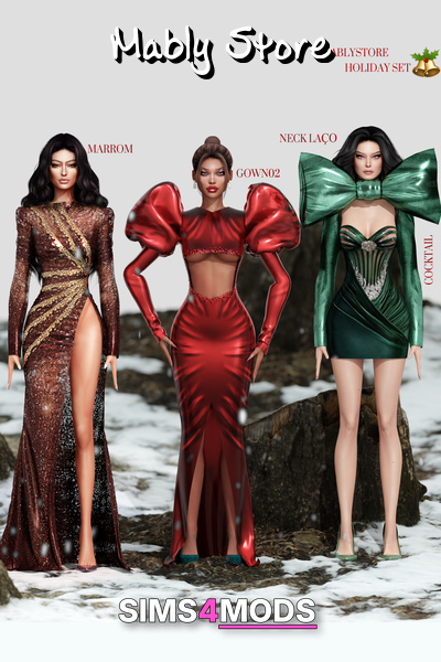 Holiday Set 2 - Festive holiday attire.