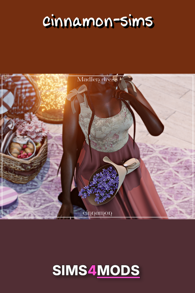 Madlen Dress - Cottagecore, patterned, flowing dress