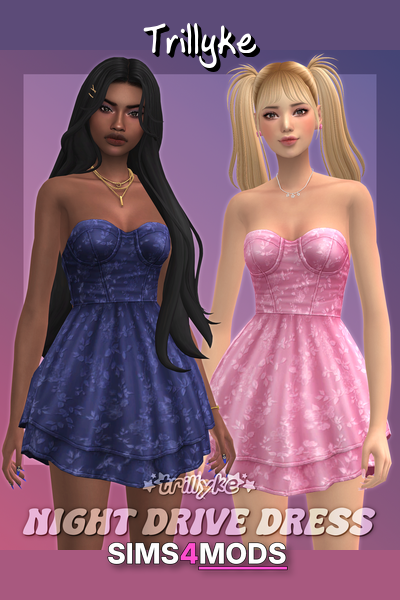 Layered Floral Mini Dress - Strapless, playful, floral mini dress.