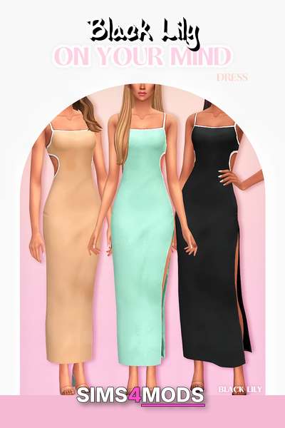 Slinky Maxi Dress - Elegant, formal maxi dress.