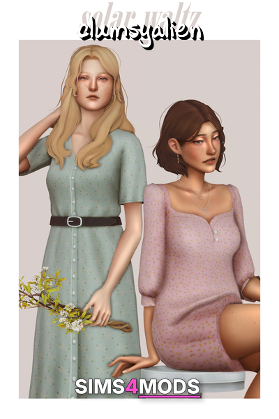 Floral Sims 4 Dresses - Whimsical, elegant, versatile dresses.