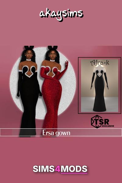 Ersa Gown - Floor-length, cutout, glamorous gown